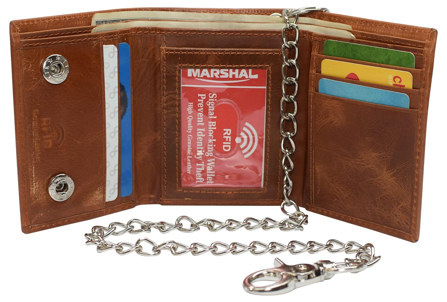 Amazon.com: Men's RFID Blocking Trifold Vintage Leather